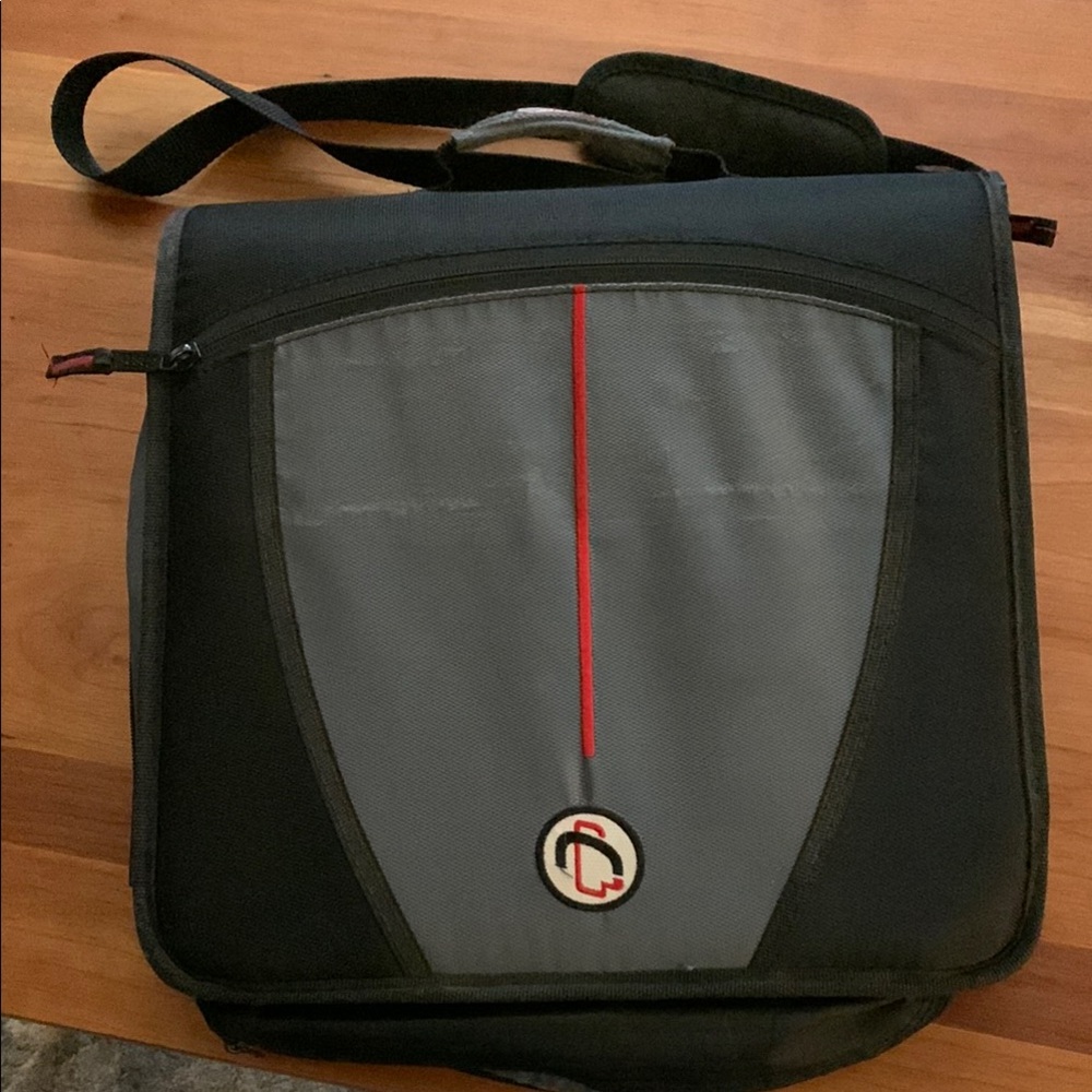 Black and Gray Messenger Bag